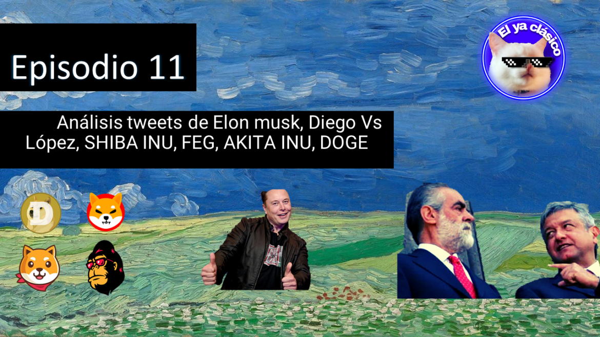 EP – 11 Análisis tweets de Elon Musk, Diego Vs López, SHIBA INU, FEG, AKITA INU, DOGE.