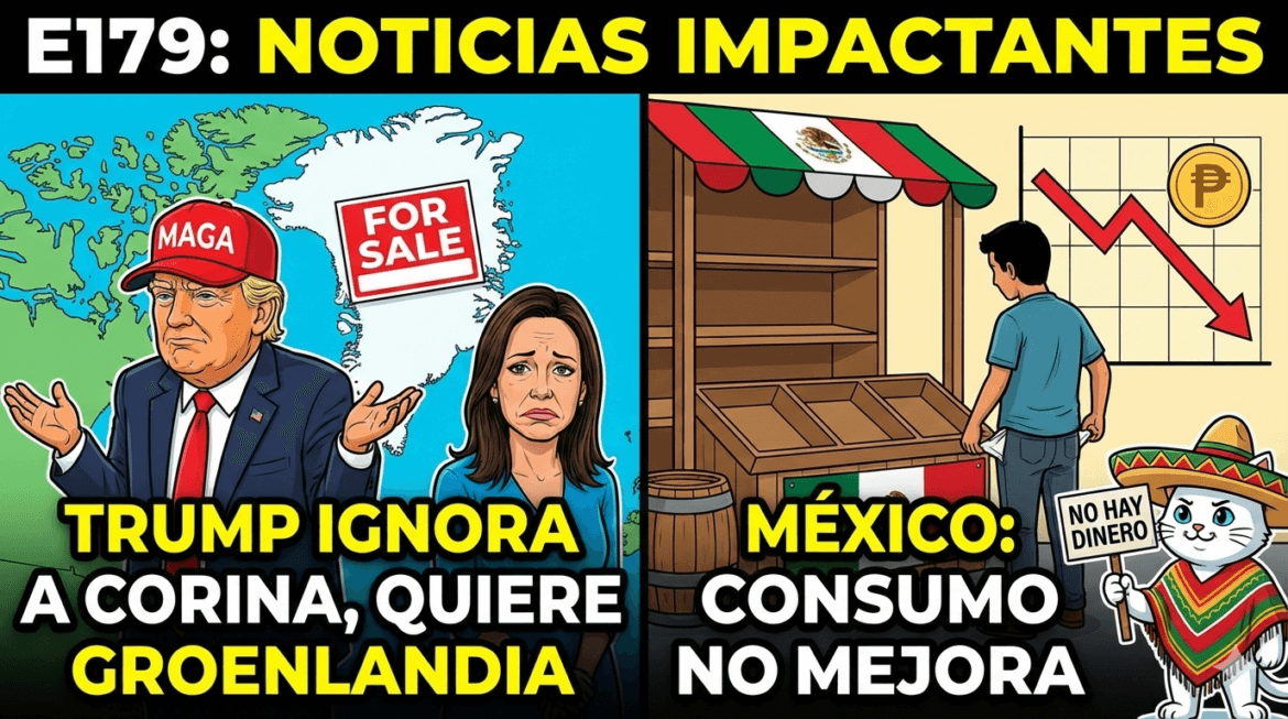 E179: Trump no apoya a Corina y quiere Groenlandia | El consumo en México no mejora