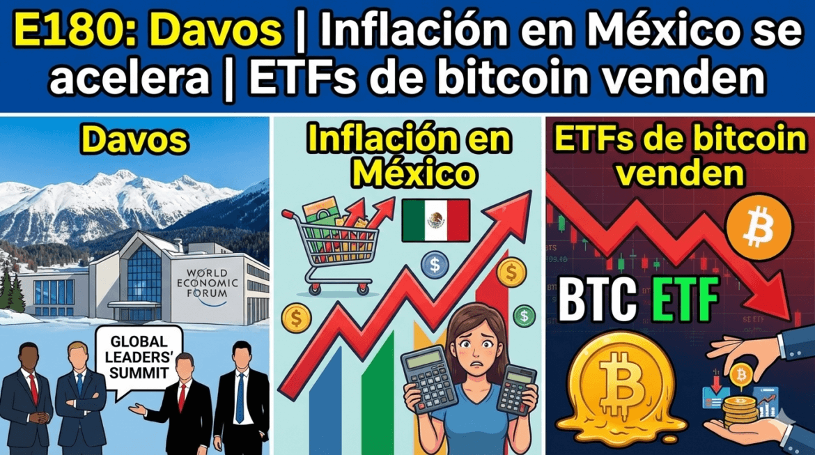 E180: Davos | Inflación en México se acelera | ETFs de bitcoin venden